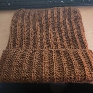 Brown Knit Beanie